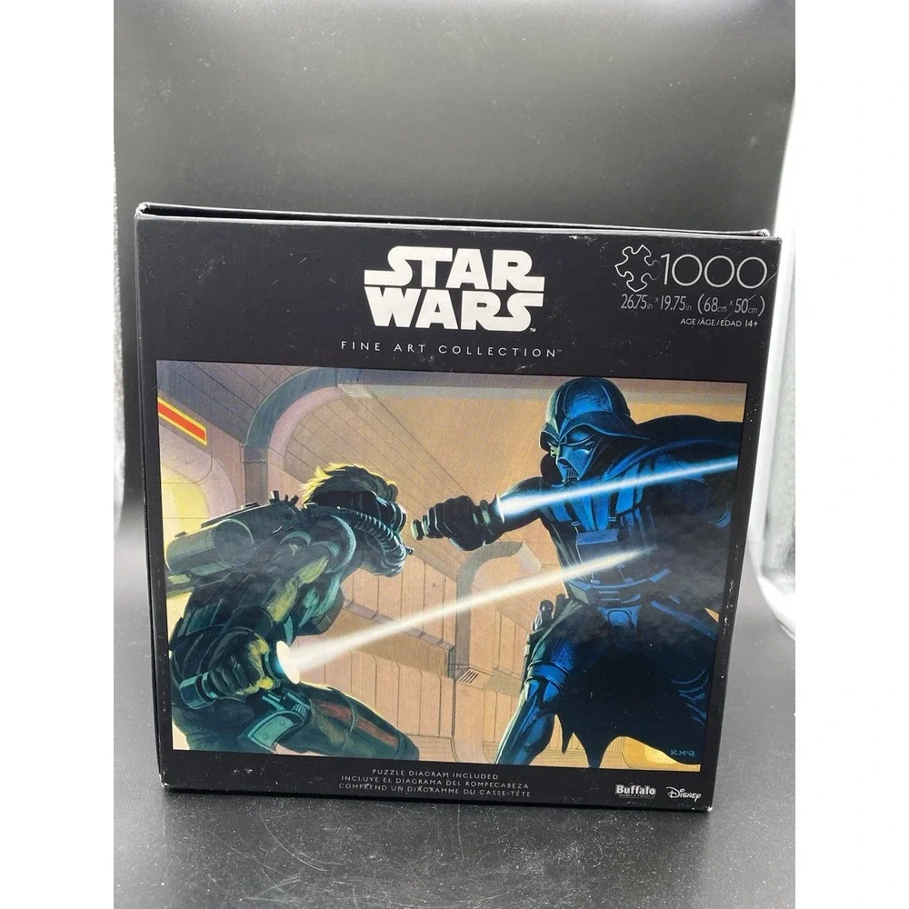 Used Star Wars Fine‎ Art Collection 1000 Piece Puzzle Luke vs Vader Buffalo RARE